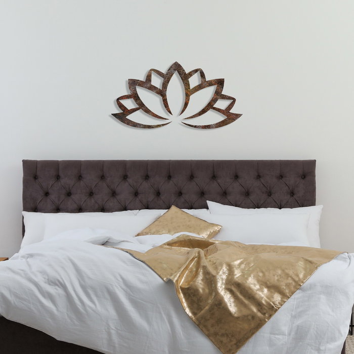 Wallity Rusty Lotus Escultura de Pared